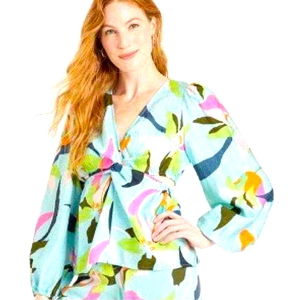A new day abstract print Top Size Small